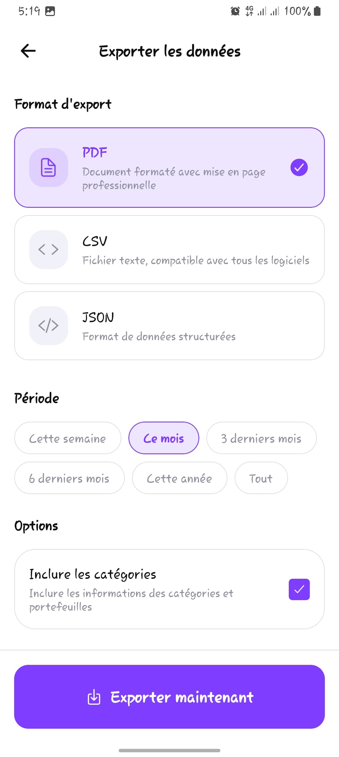 Expense Tracker - Statistiques